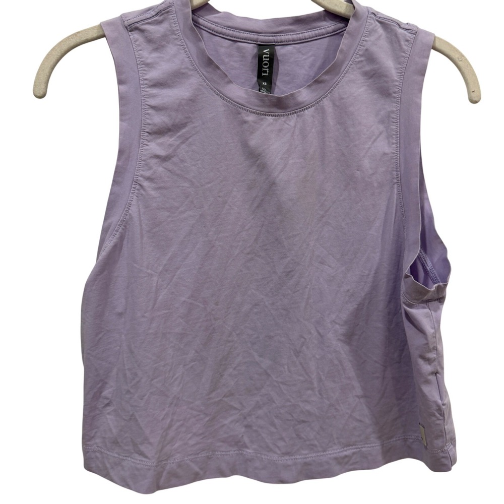 Vuori Womens XS Lavender Purple Muscle Tank Top Sleeveless Cropped Gym Shirt
